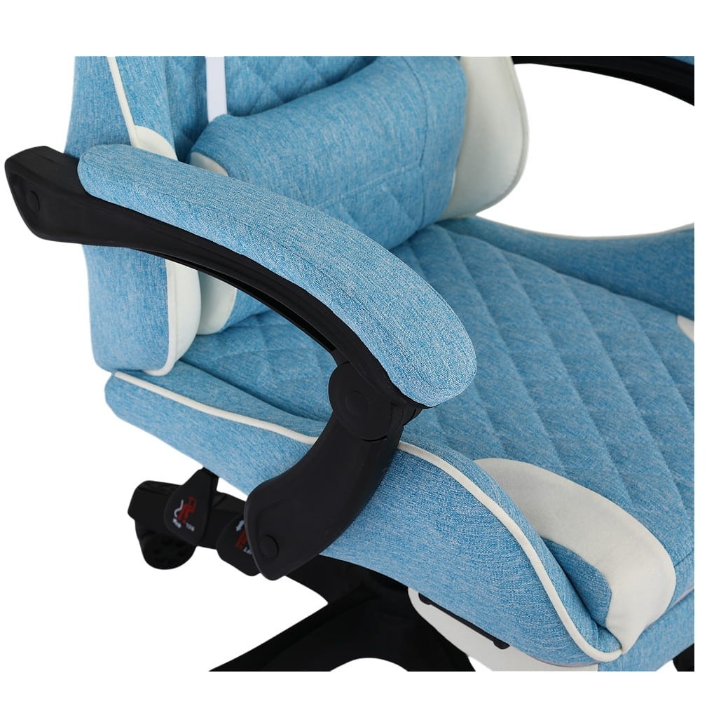 Fotel gamingowy INFINI Core – tkanina, podnóżek, ergonomia, poduszki