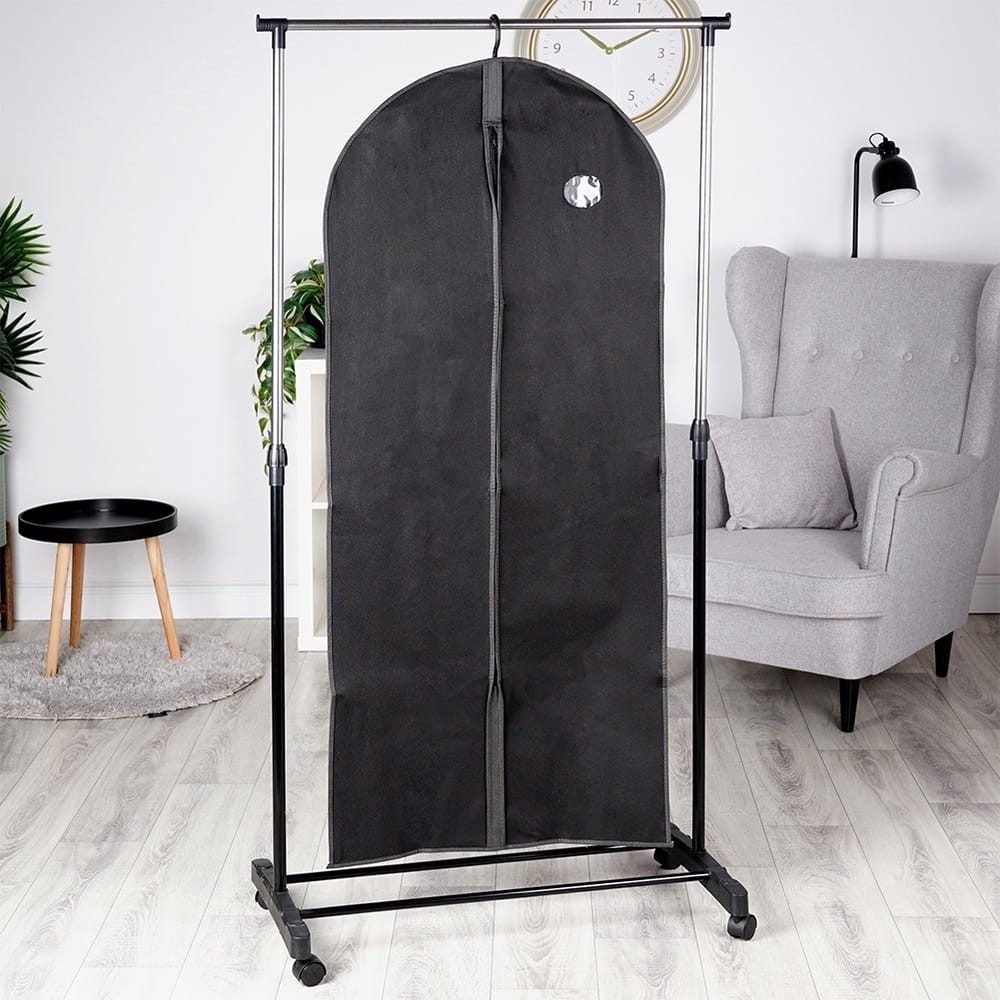 Zestaw 2 pokrowców na ubrania 60x135 cm Vilde – ochronne, z suwakiem, do garniturów, sukienek i płaszczy