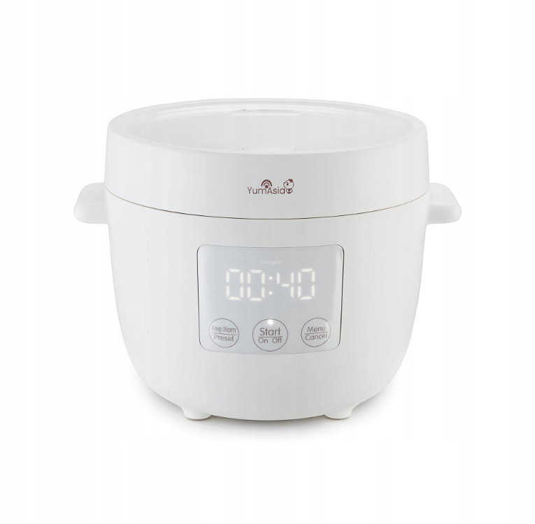 Yum Asia Mini Rice Cooker 3D – inteligentny garnek do ryżu z ceramiczną misą 0,45L Uszkodzona miska ceramiczna