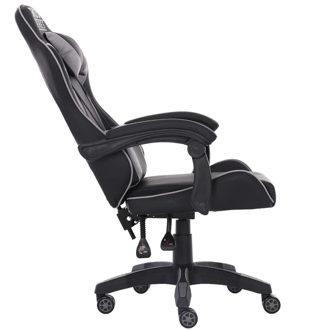 Fotel gamingowy ENZO Extreme Gray — ergonomiczny, regulowany do 135°