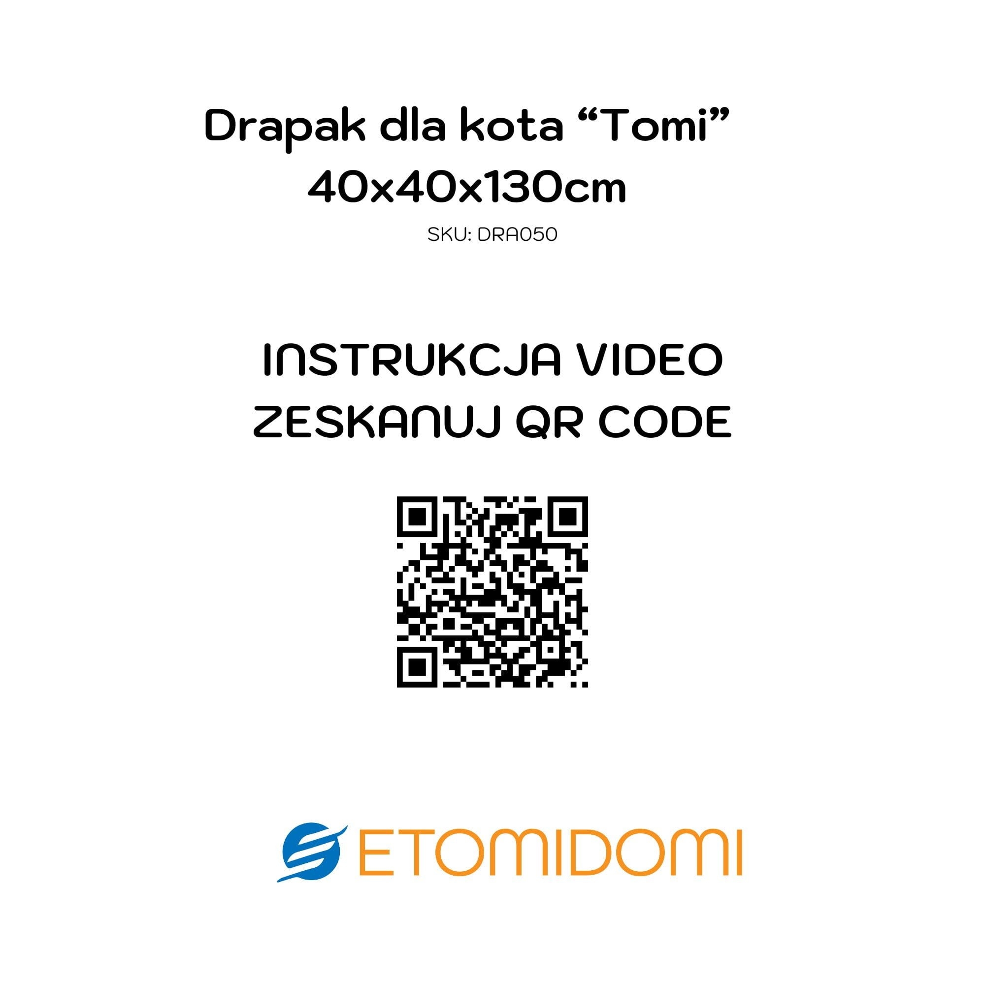 Drapak dla kota Tomi – stabilny drapak do ostrzenia pazurów