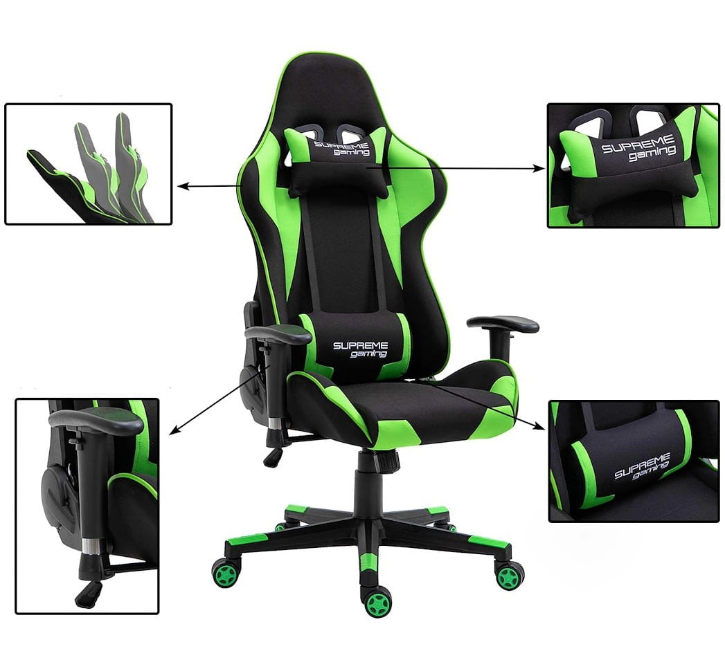 Fotel gamingowy EXTREME PlayMaker Black/Green