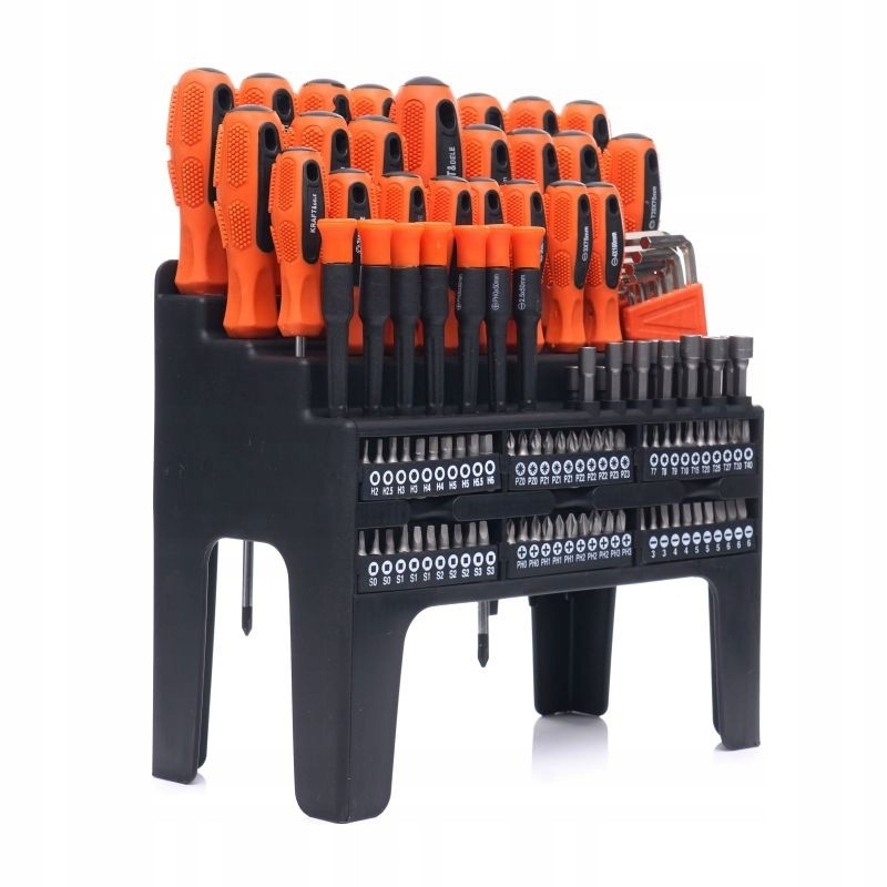 ZESTAW ŚRUBOKRĘTÓW I BITÓW STOJAK 122 ELEMENTÓW KD10958