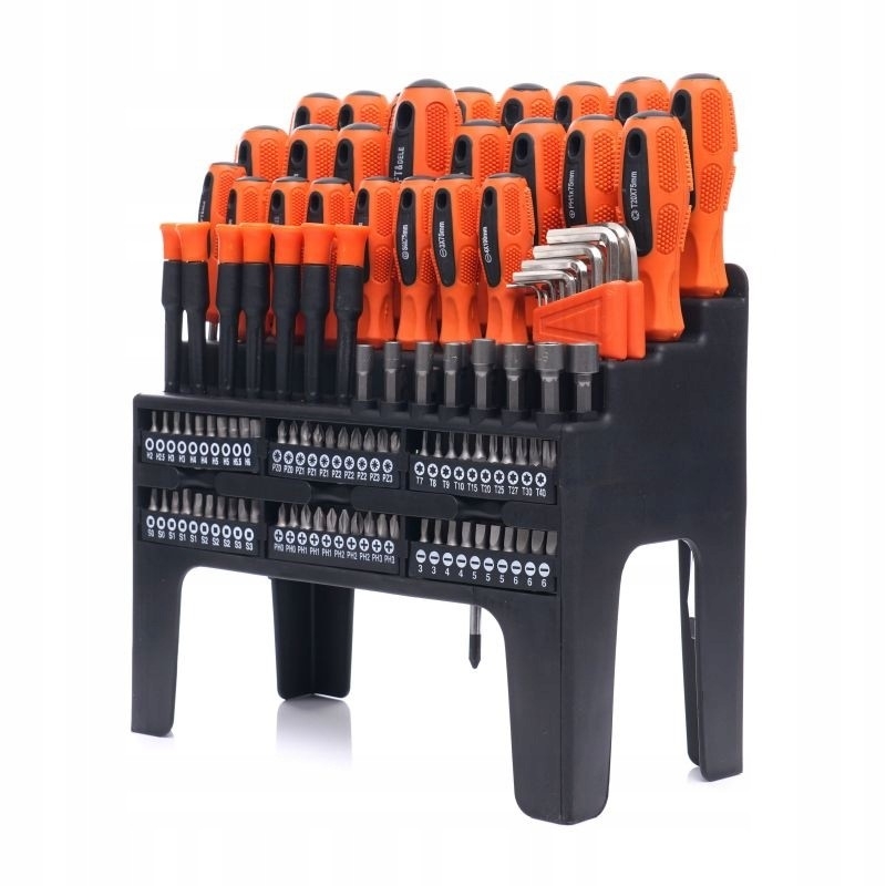 ZESTAW ŚRUBOKRĘTÓW I BITÓW STOJAK 122 ELEMENTÓW KD10958