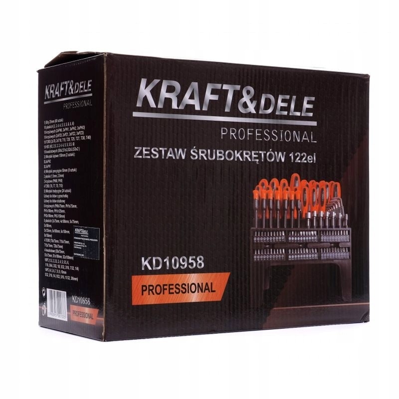 ZESTAW ŚRUBOKRĘTÓW I BITÓW STOJAK 122 ELEMENTÓW KD10958