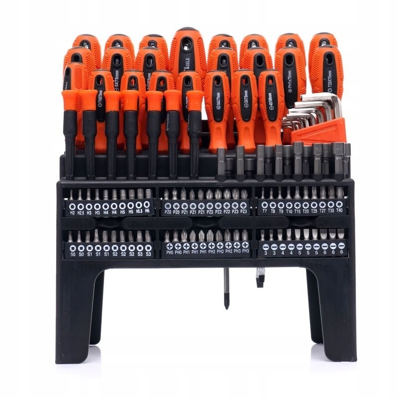 ZESTAW ŚRUBOKRĘTÓW I BITÓW STOJAK 122 ELEMENTÓW KD10958