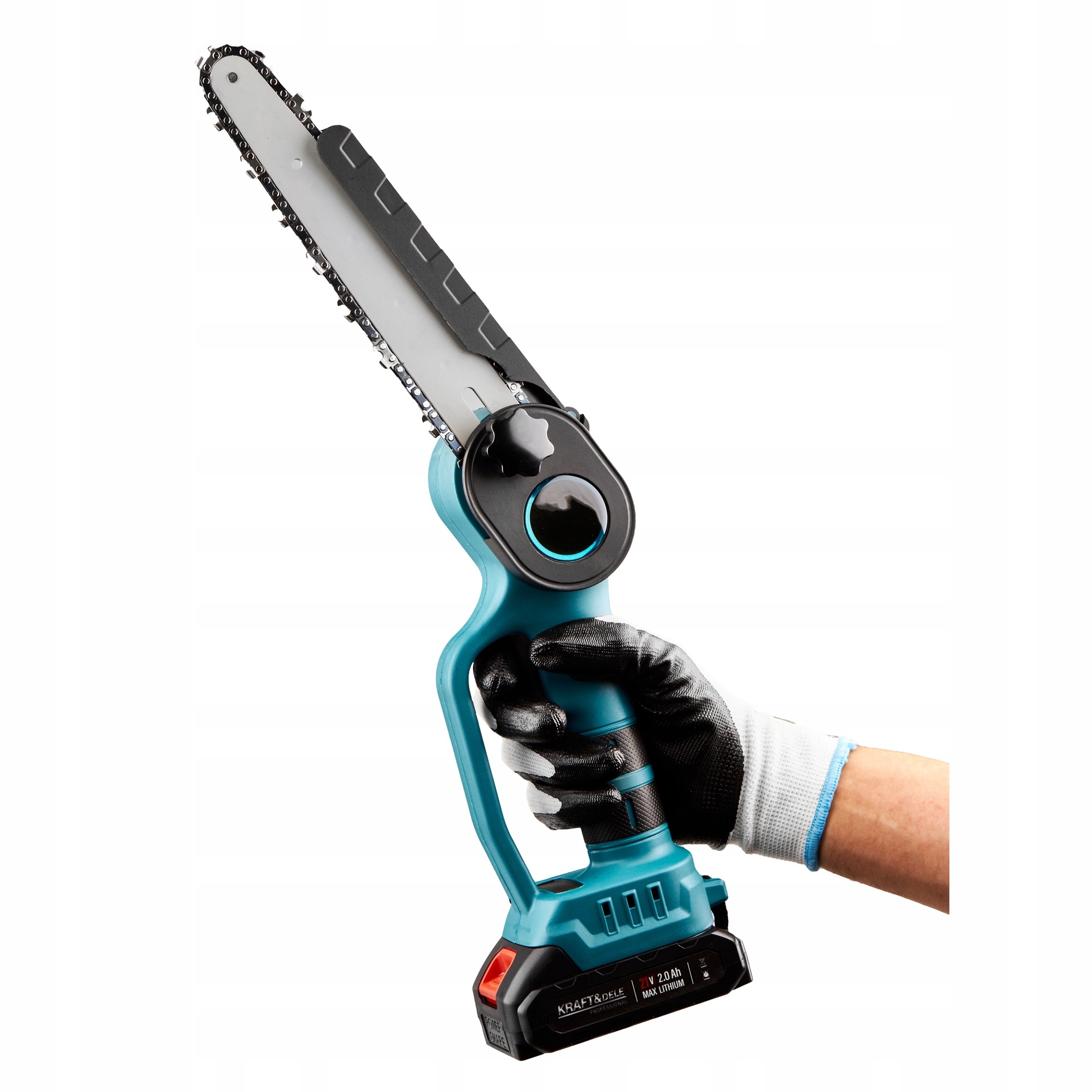 Mini Piła Akumulatorowa 8" 240 mm Łańcuchowa do Przycinania 2x Bateria