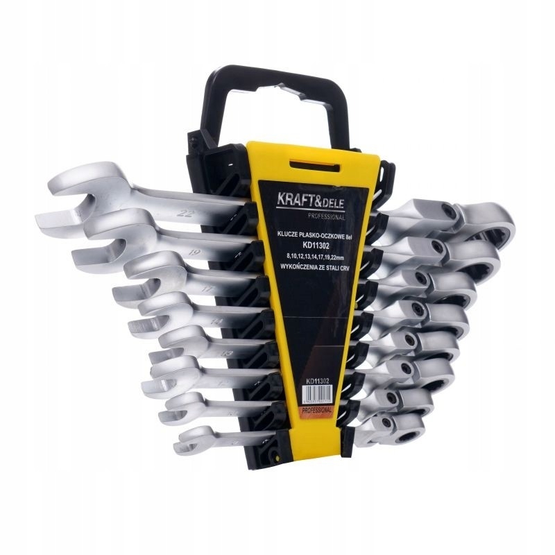 KLUCZE PŁASKO-OCZKOWE 8-22MM ZESTAW 8 SZTUK KD11302