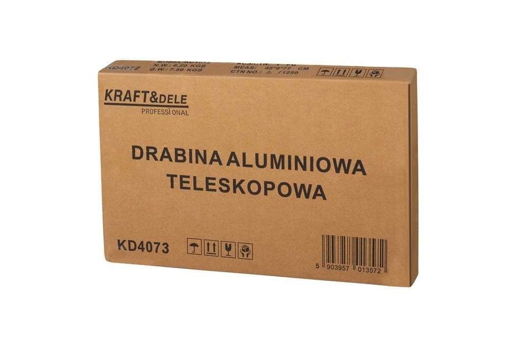 Drabina Składana Teleskopowa Aluminiowa 10 Stopni 3,2m MAX 150KG Ktaft&Dele