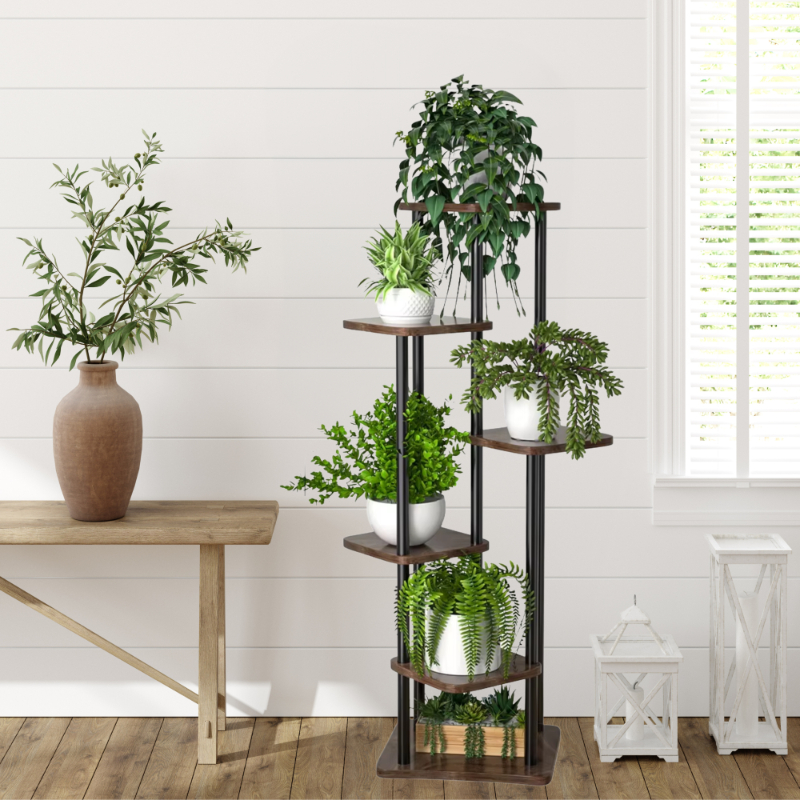 KWIETNIK NA KWIATY STOJAK METALOWY STOJĄCY LOFT ROŚLINY REGAŁ 132 CM [KWIETNIK2]