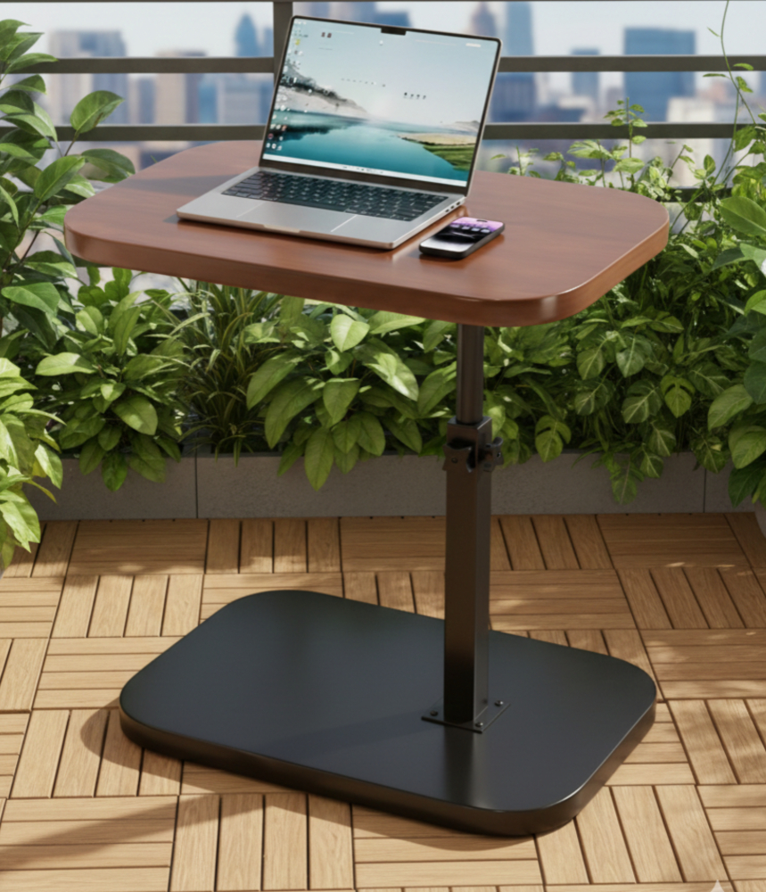 STOLIK BOCZNY REGULOWANA WYSOKOŚĆ KAWOWY POMOCNICZY LOFT ORZECH BRĄZOWY [STOLIK104]