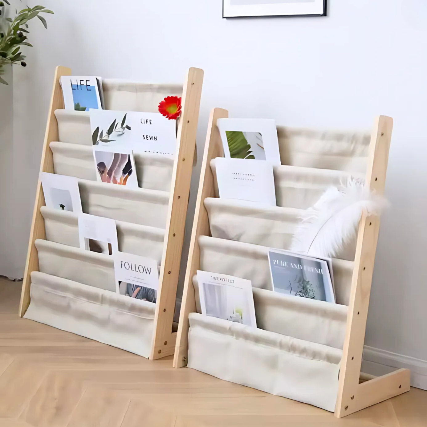 REGAŁ PÓŁKA NA KSIĄŻKI BIBLIOTECZKA DREWNIANA SZEROKOŚĆ 75 CM [REGAL2]