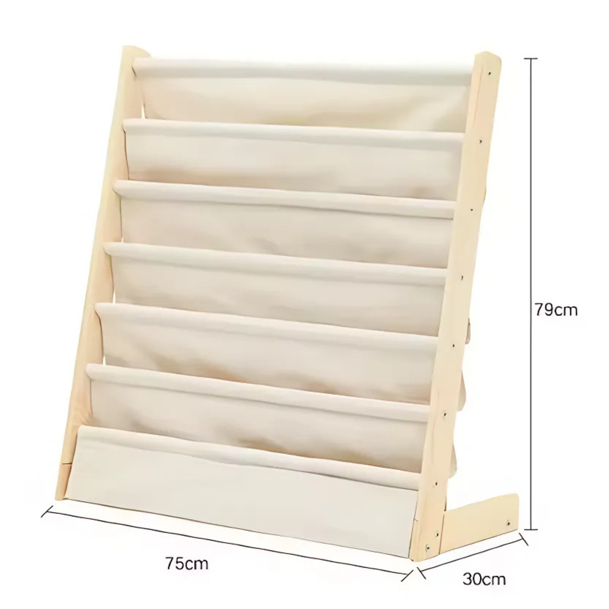 REGAŁ PÓŁKA NA KSIĄŻKI BIBLIOTECZKA DREWNIANA SZEROKOŚĆ 75 CM [REGAL2]