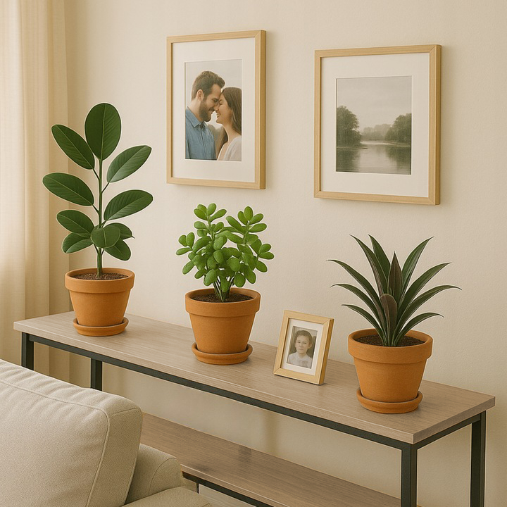 KONSOLA TOALETKA Z PÓŁKĄ ZA KANAPĘ LOFT 100 x 20 x 100,2 CM DĄB SONOMA [KONSOLA4]