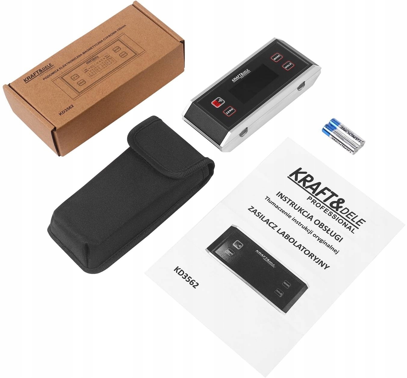 Poziomnica Elektroniczna Magnetyczna Cyfrowa 150 mm LCD Kraft&Dele