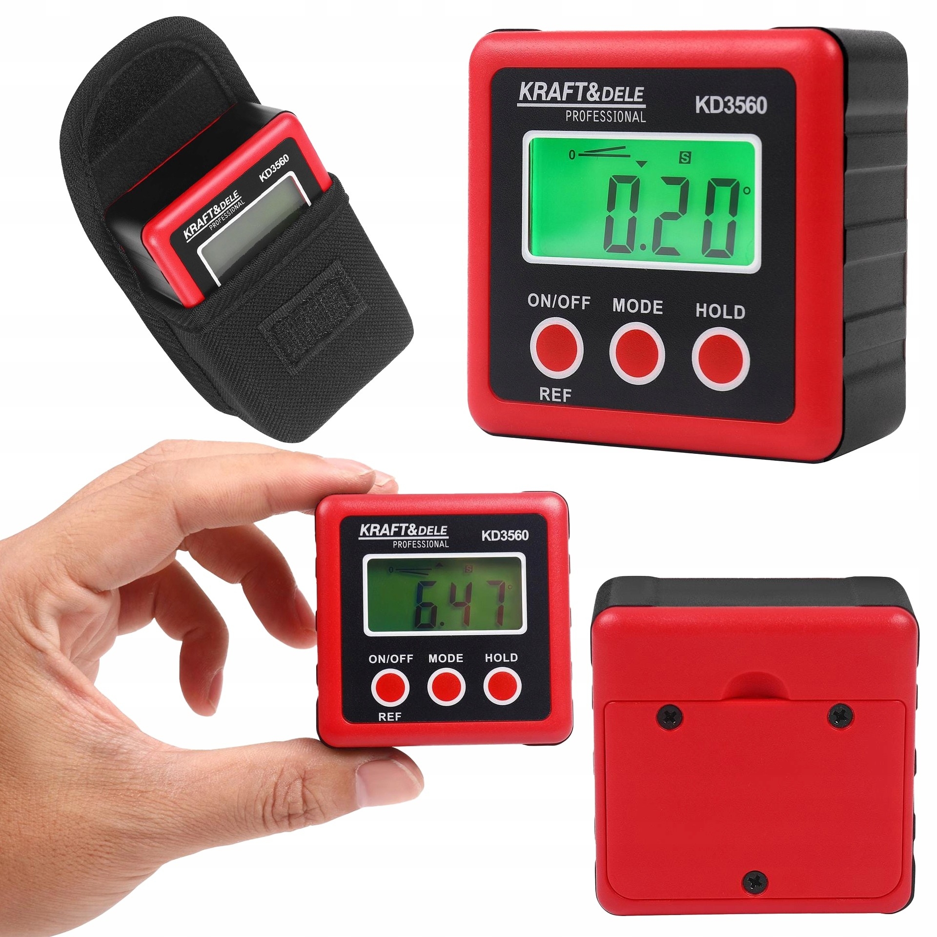 Kątomierz Cyfrowy LCD Elektroniczny Magnes Precyzyjny Kraft&Dele