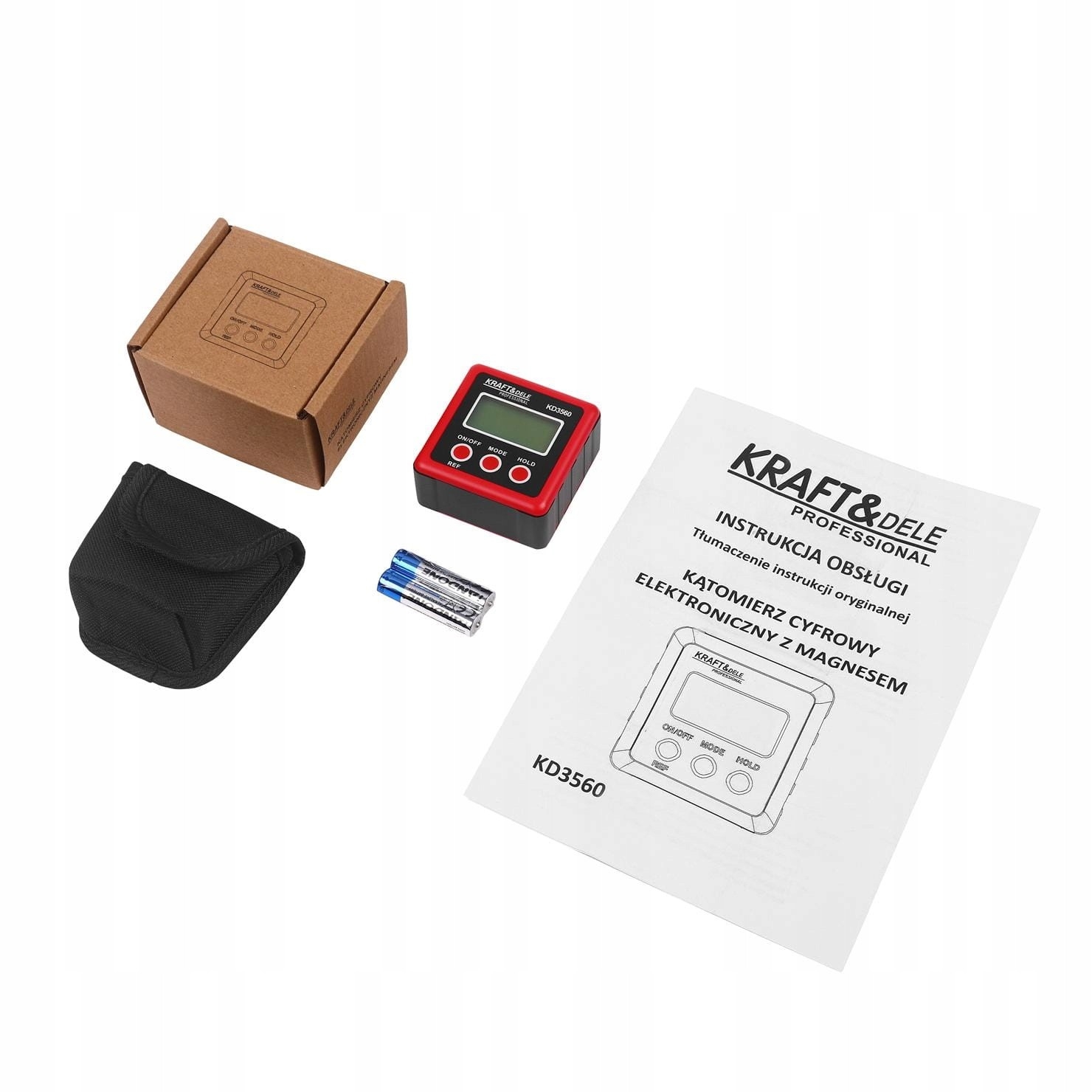 Kątomierz Cyfrowy LCD Elektroniczny Magnes Precyzyjny Kraft&Dele