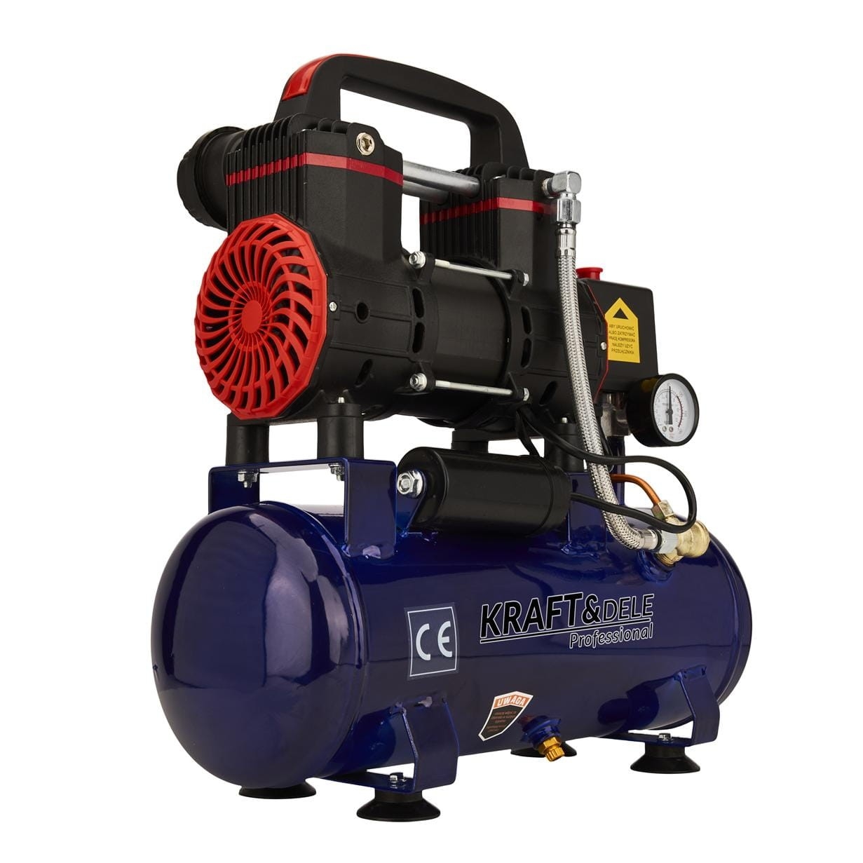 Kompresor Bezolejowy Kraft&Dele 8 Bar 9L 1200W 2850 obr/min 220 L/min