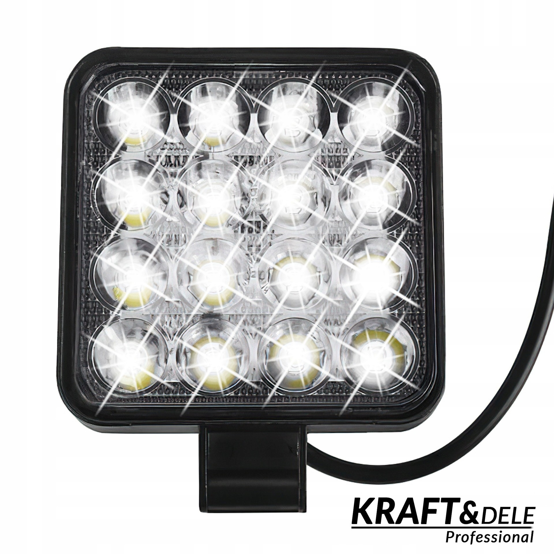 Lampa Robocza Reflektor Cofania Szperacz Kwadrat 30W 16 LED 2500 lm 12-40V