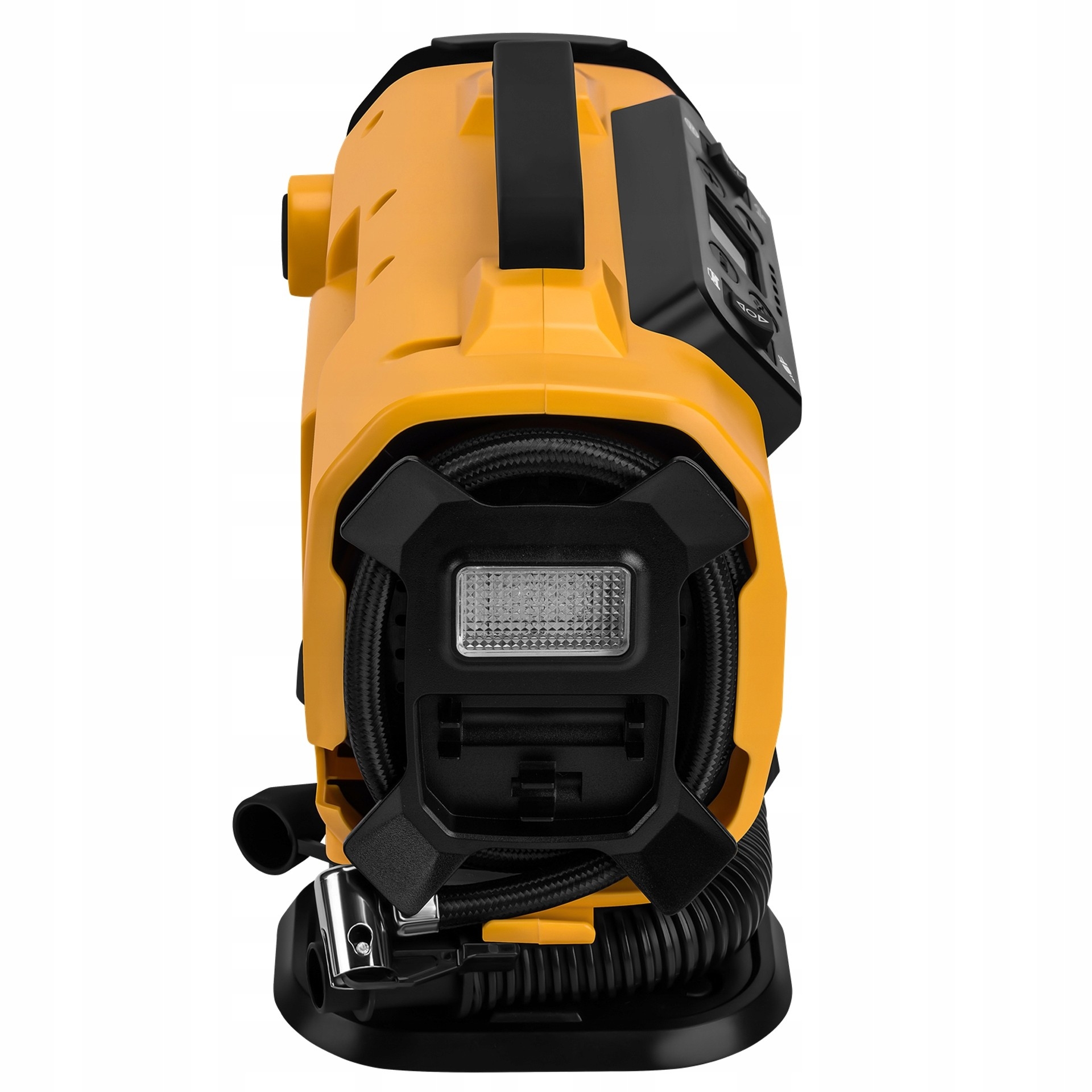Kompresor Samochodowy Sieciowy LCD 12V 230V 140W 150 PSI 35l/min Kraft&Dele