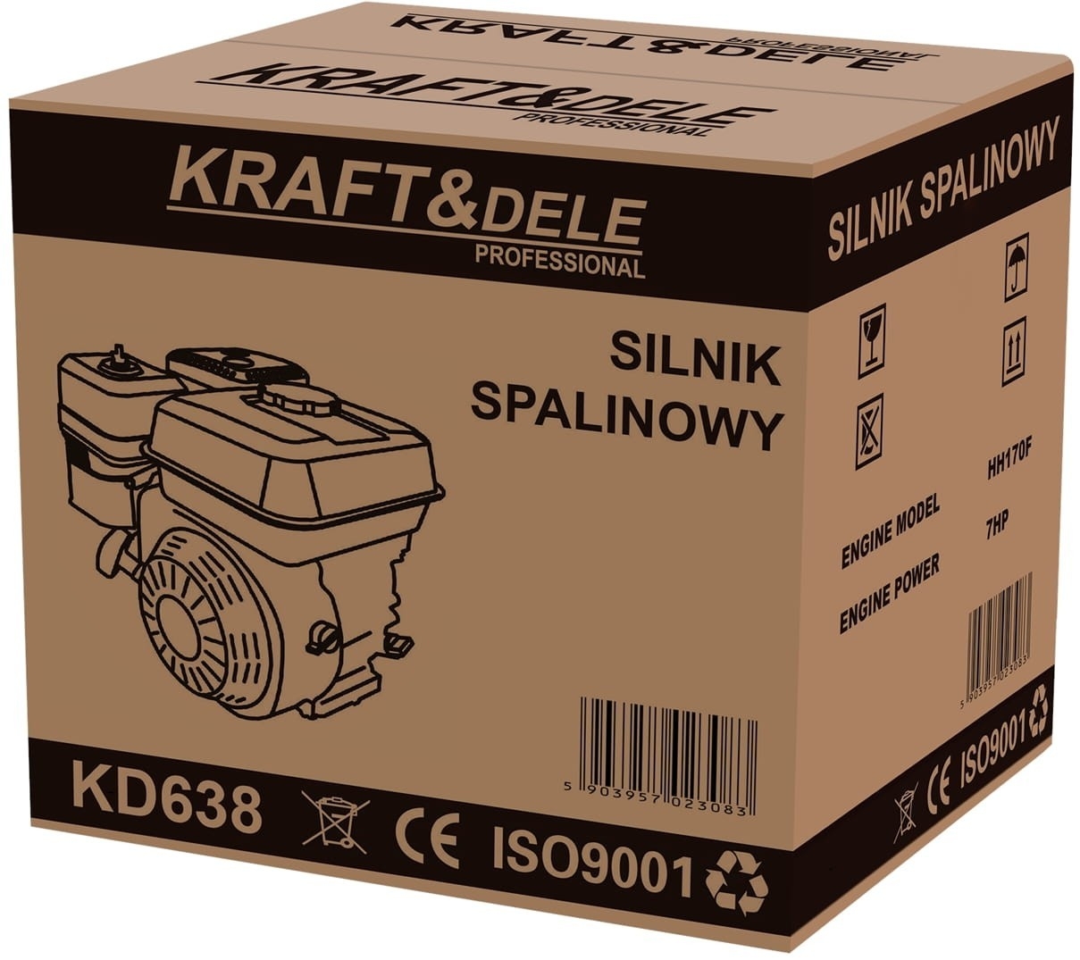 Silnik spalinowy 7KM wałek 20mm KD638