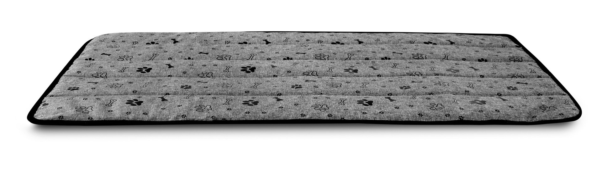 Legowisko dla psa mata 120x80 cm wodoodporne kości czarne