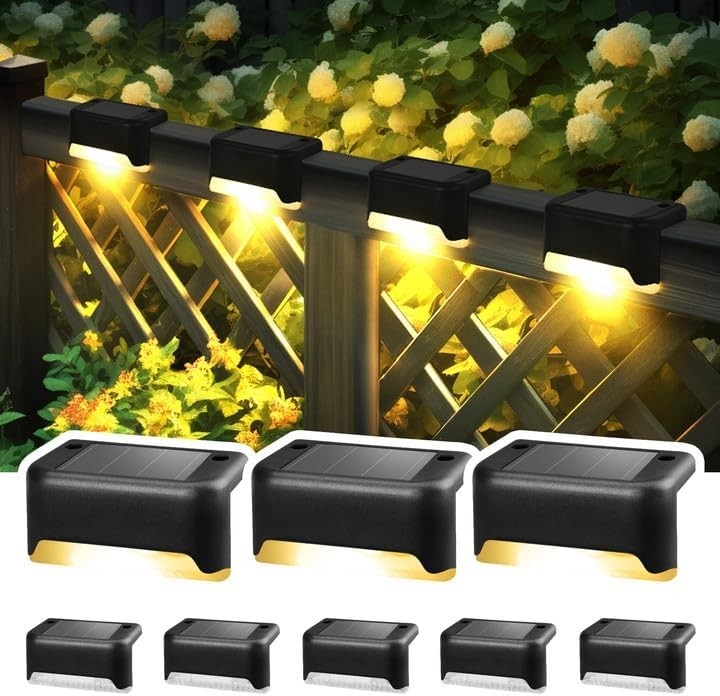 Solarne lampki na schody, do ogrodu, 4 sztuki w zestawie.