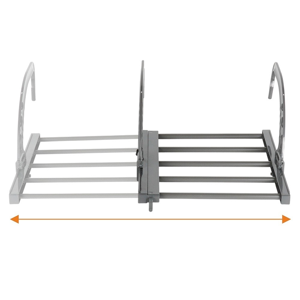 Suszarka na pranie na kaloryfer metalowa szara rozsuwana 32,5-60x35 cm