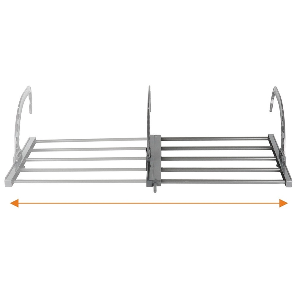 Suszarka na pranie na kaloryfer metalowa szara rozsuwana 45-83x35 cm