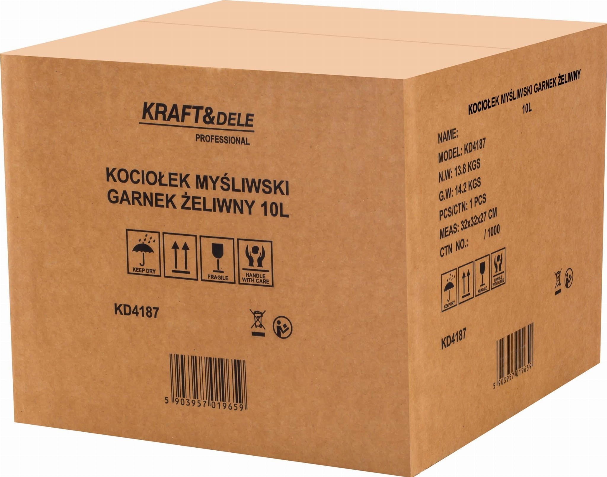 Kociołek myśliwski / Garnek żeliwny 10L KD4187