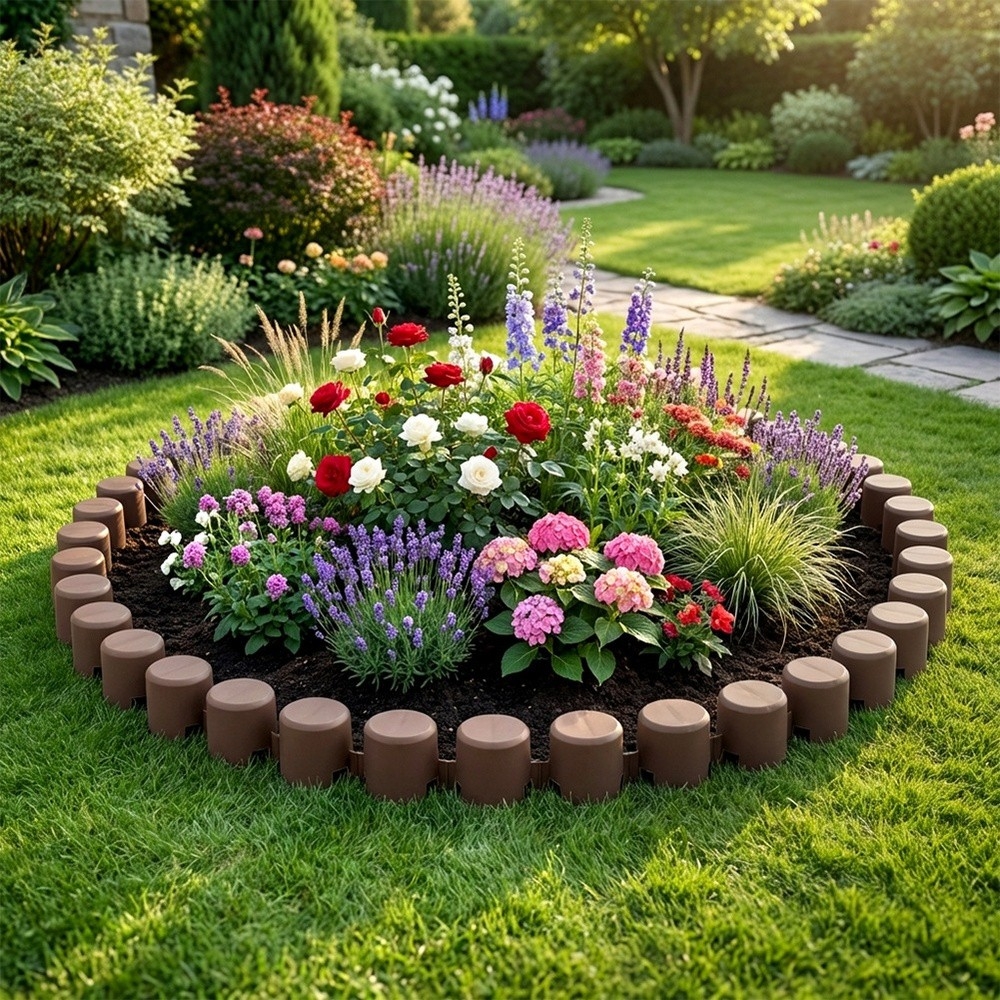 Palisada ogrodowa brązowa 55 cm 8 szt.