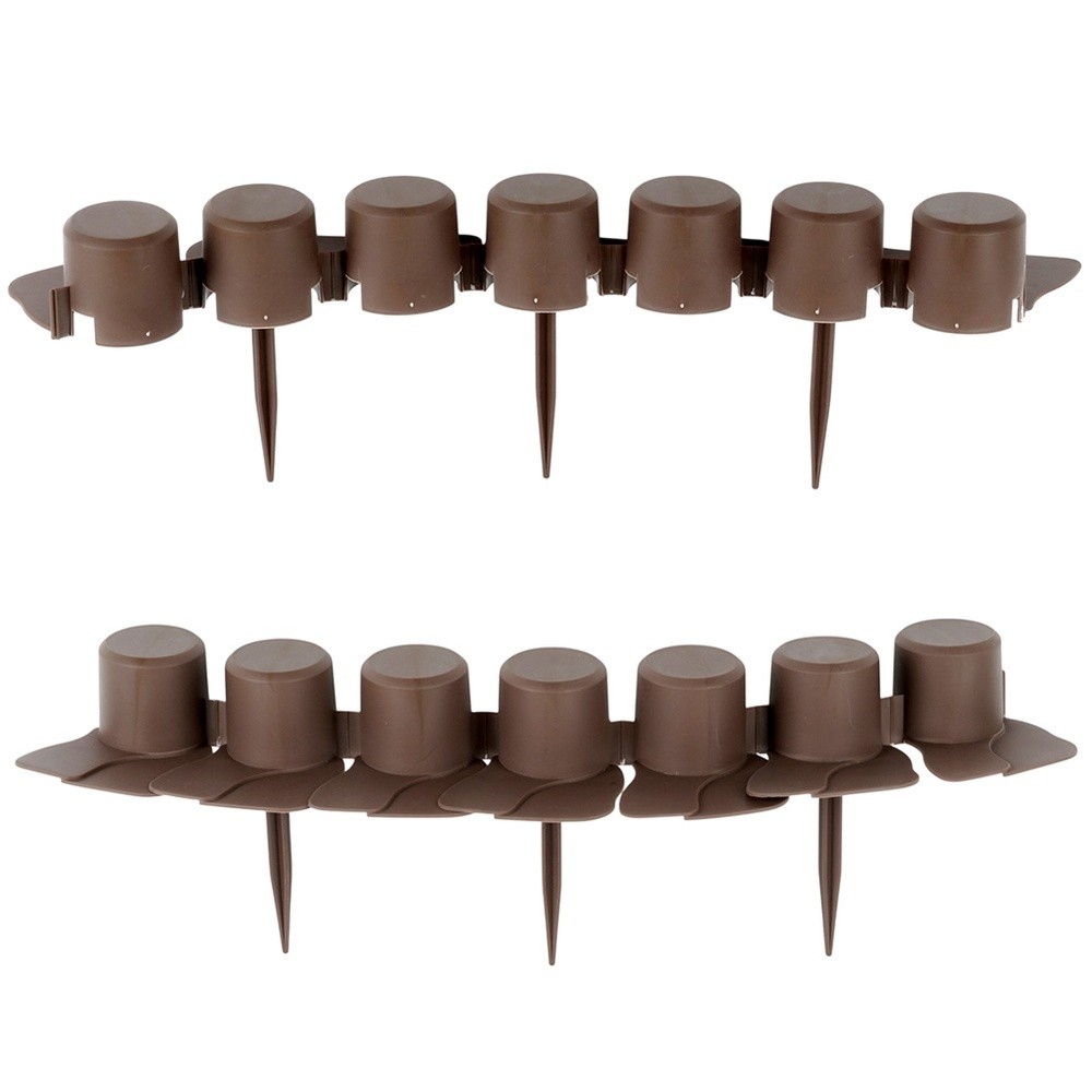 Palisada ogrodowa brązowa 55 cm 8 szt.