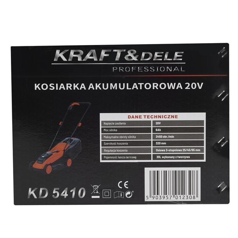 Kosiarka akumulatorowa 20V 6Ah 30L KD5410