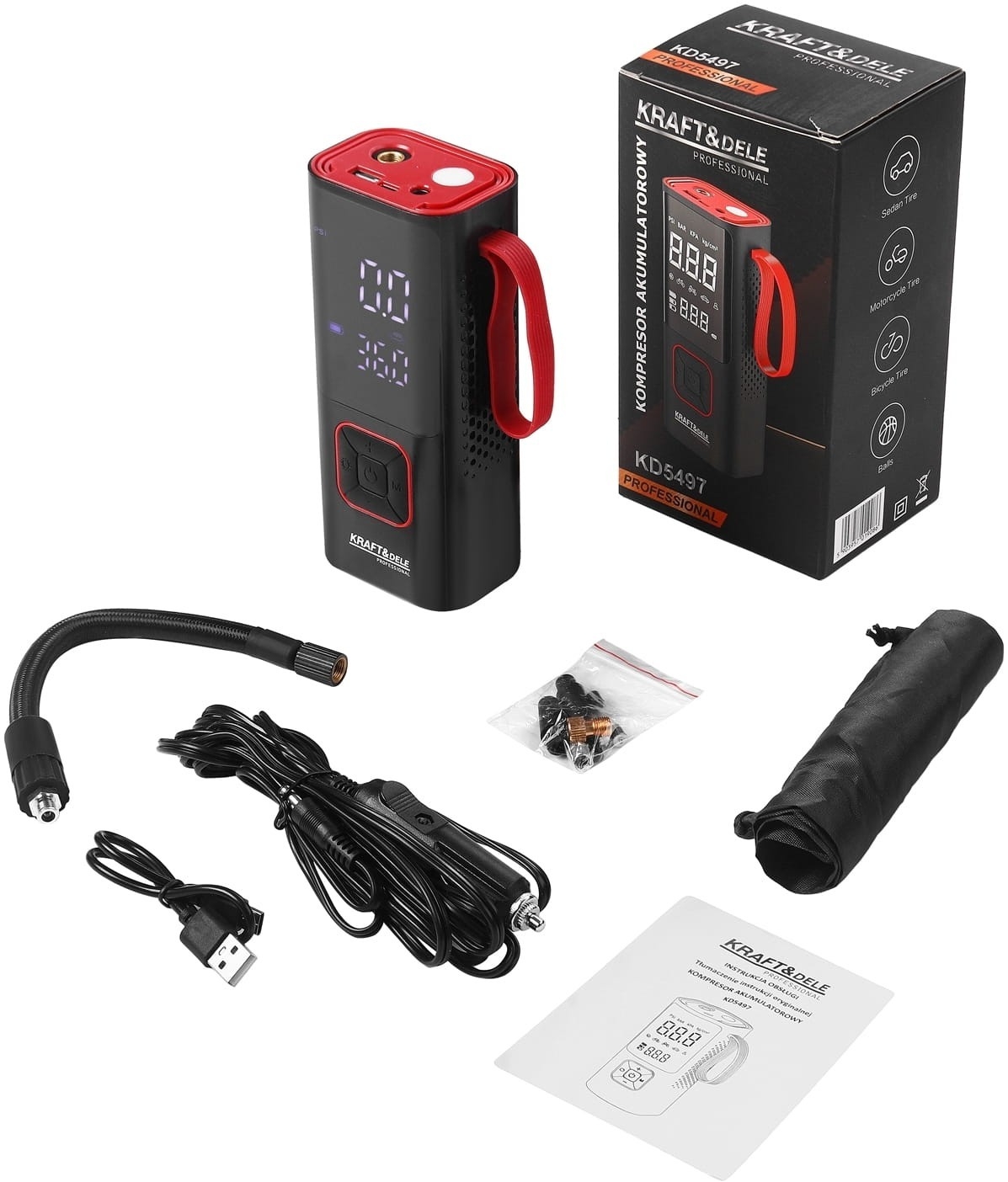 KOMPRESOR AKUMULATOROWY 85W 7800mAh KD5497
