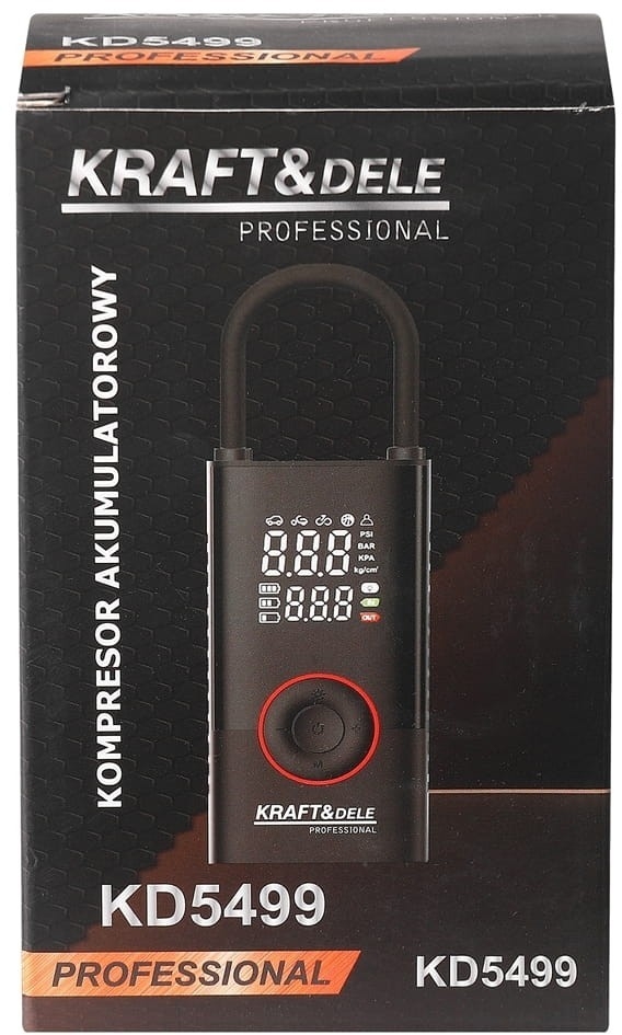KOMPRESOR AKUMULATOROWY + LATARKA 85W 4000mAh KD5499