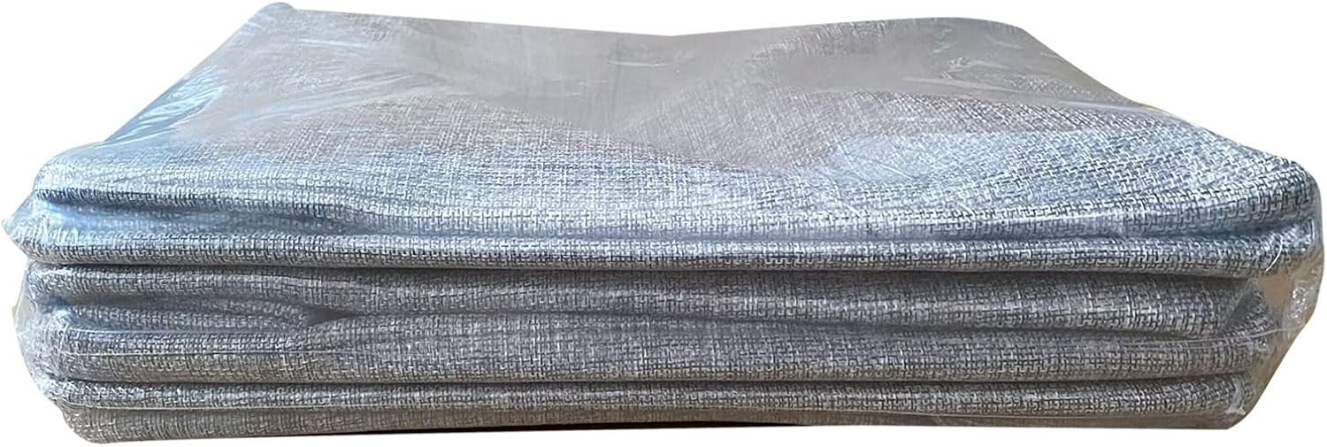 Składany pojemnik organizacyjny z bawełnianego lnu szary,  37x26x20 cm 3 sztuki w zestawie