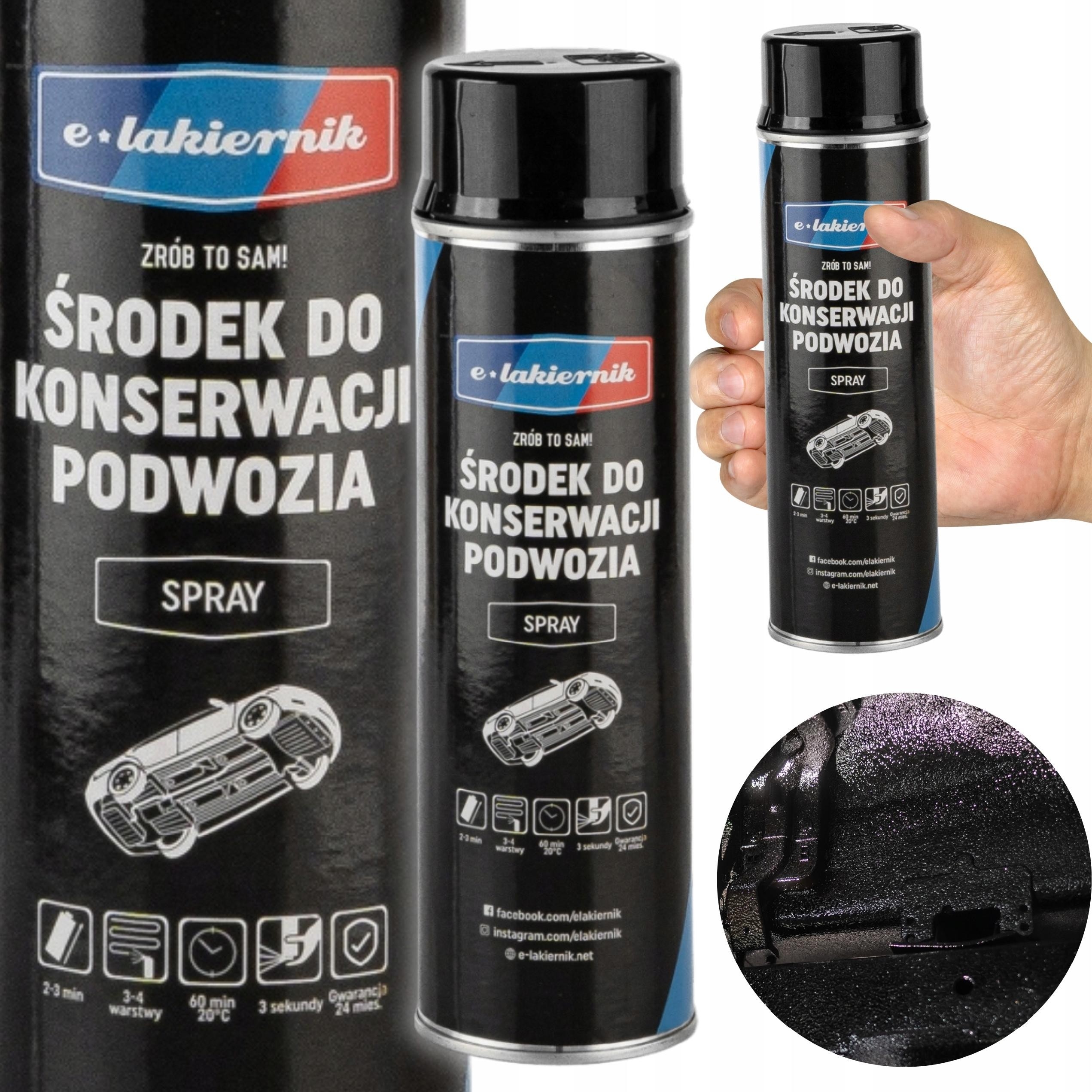 Środek do konserwacji podwozia Długotrwała ochrona Wysoka Jakość 1x 500ml