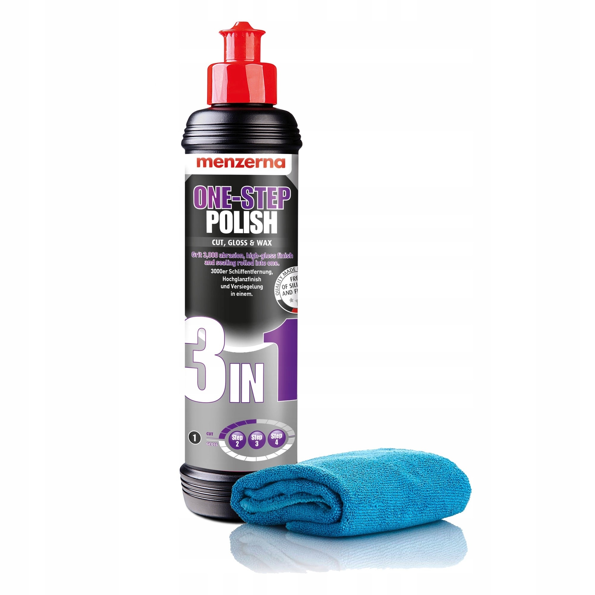 Pasta Polerska Menzerna 3w1 One Step Polish Pad Polerski Średni + Ipa