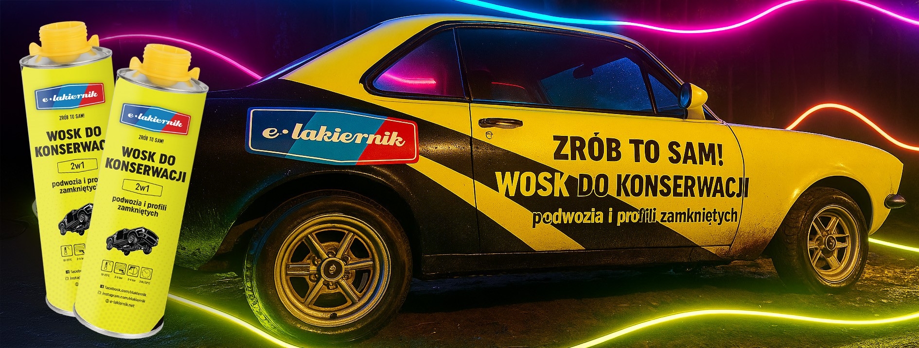 Wosk do Konserwacji Podwozia i Profili Zamkniętych 2w1 e-lakiernik 1 litr