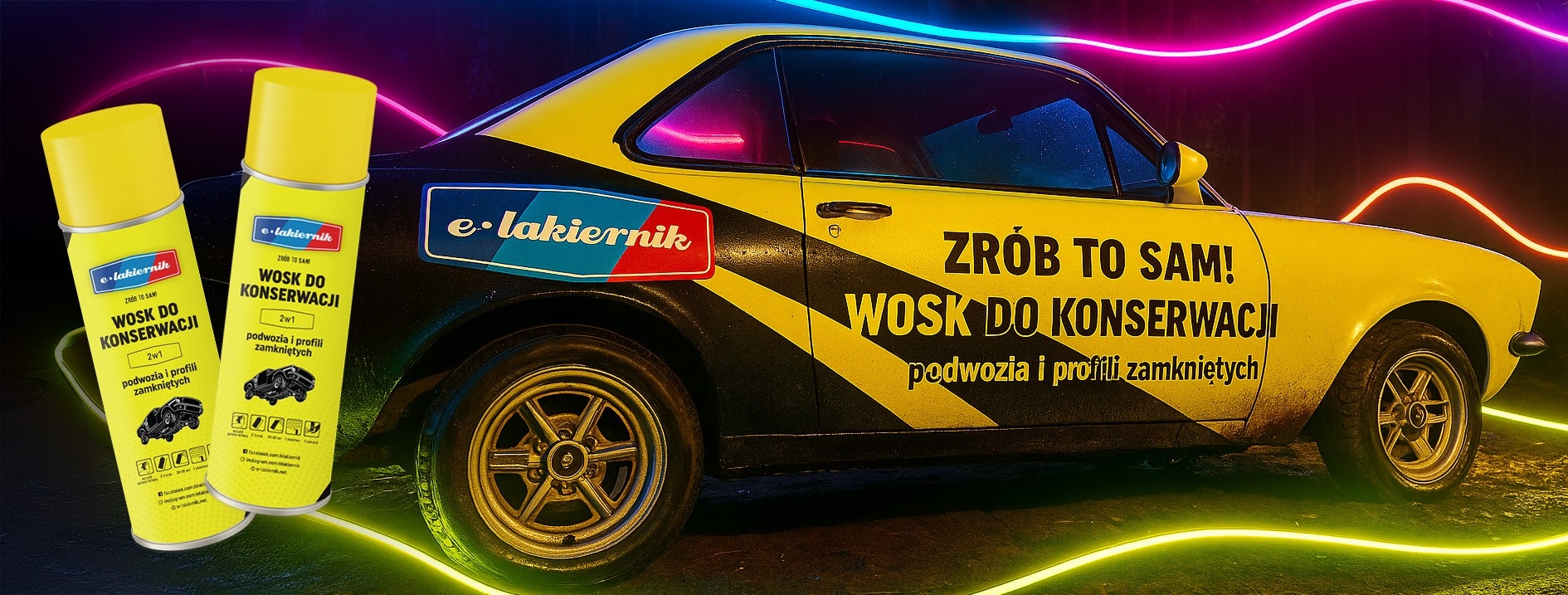 Wosk do Konserwacji Podwozia i Profili Zamkniętych 2w1 e-lakiernik Spray