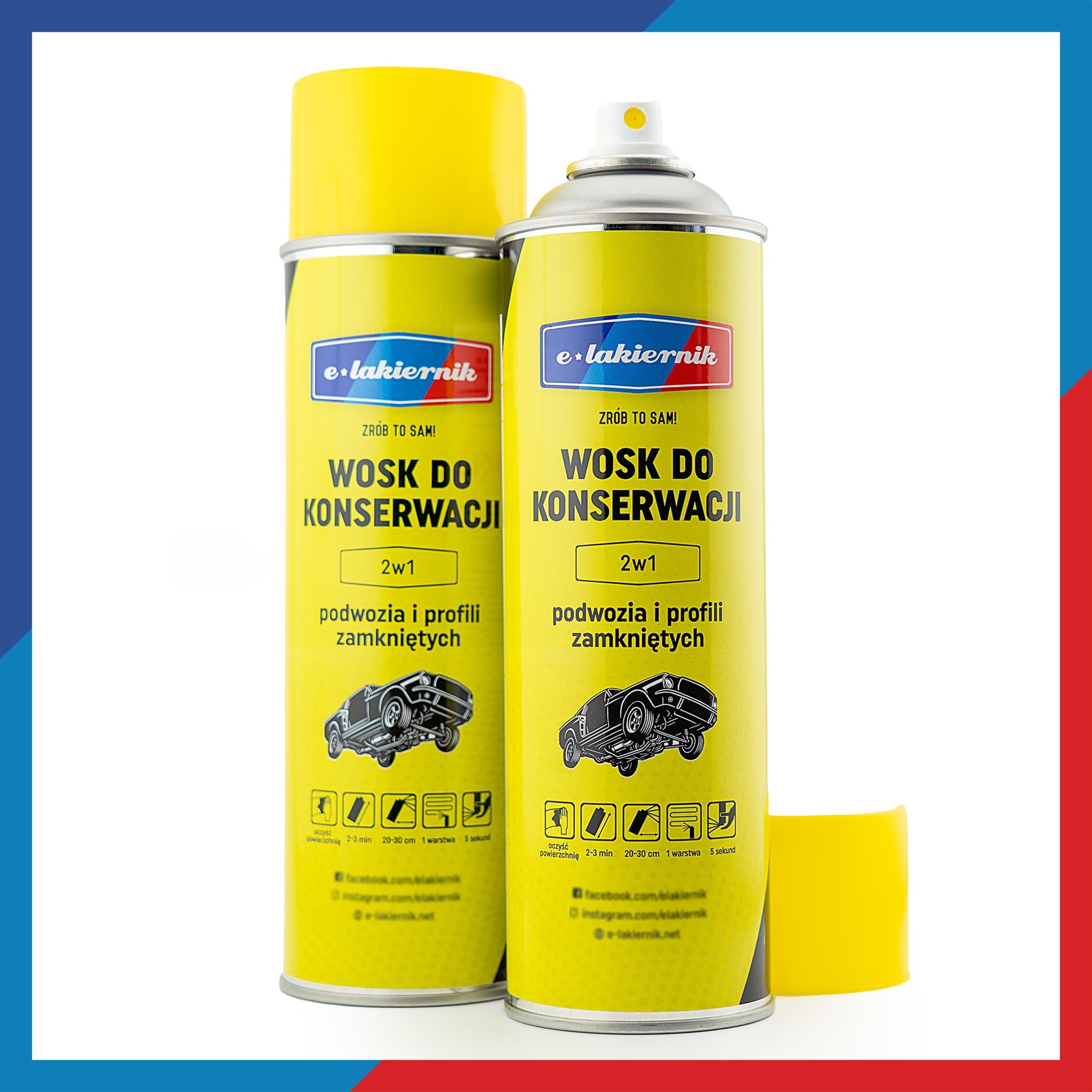 Wosk do Konserwacji Podwozia i Profili Zamkniętych 2w1 e-lakiernik Spray