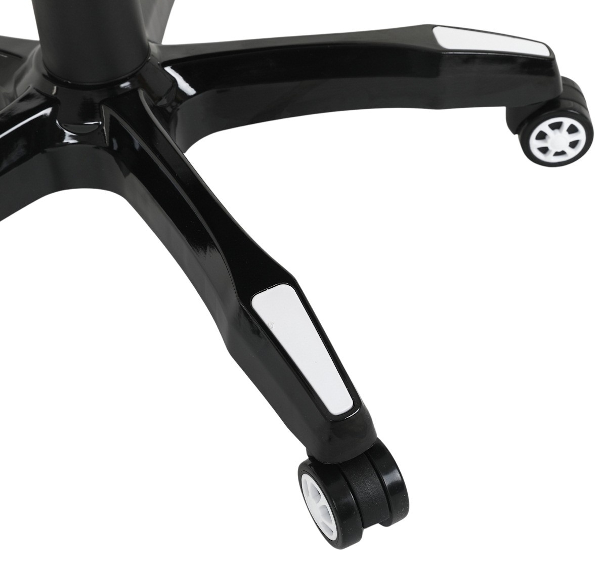 Fotel gamingowy DEUS X-Stream Pro  – ergonomiczny, biało-czarny z tkaniny, wysuwanym podnóżkiem i regulowanymi poduszkami