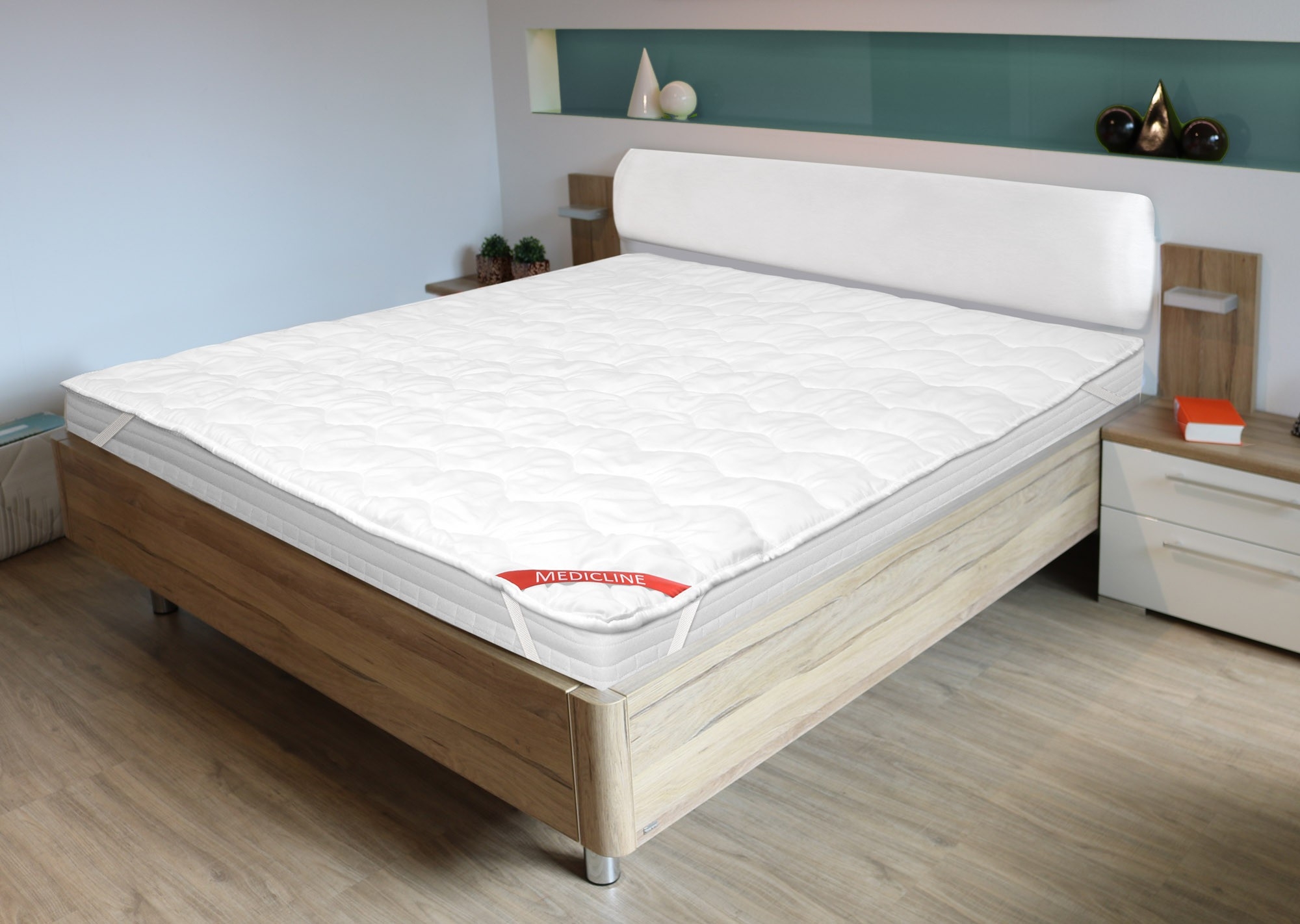 Nakładka / ochraniacz na materac pikowana niciowo premium 90x200cm biała