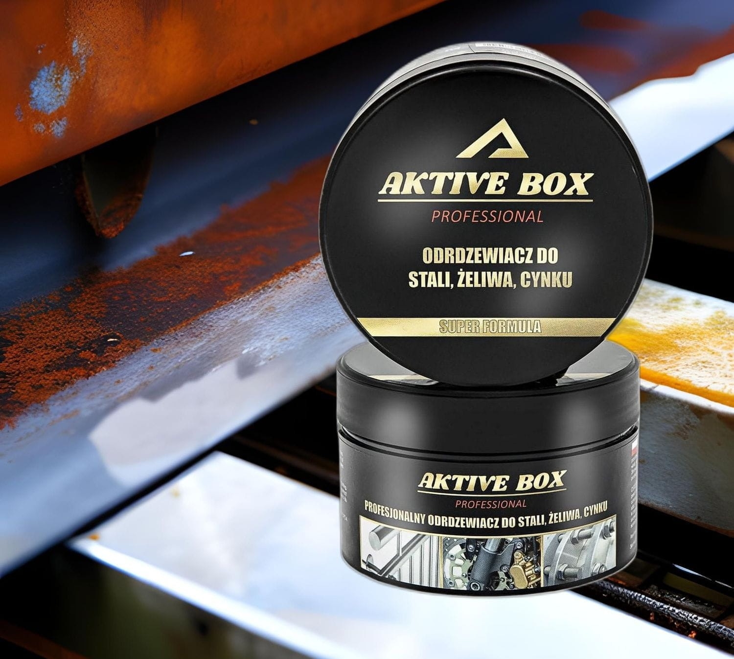 Odrdzewiacz neutralizator rdzy - Preparat do usuwania rdzy z metalu stali i żeliwa antykorozyjny Aktive Box 200ml