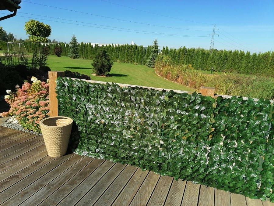 Sztuczny Bluszcz Mata Osłonowa Balkon Taras 150x250 cm UV