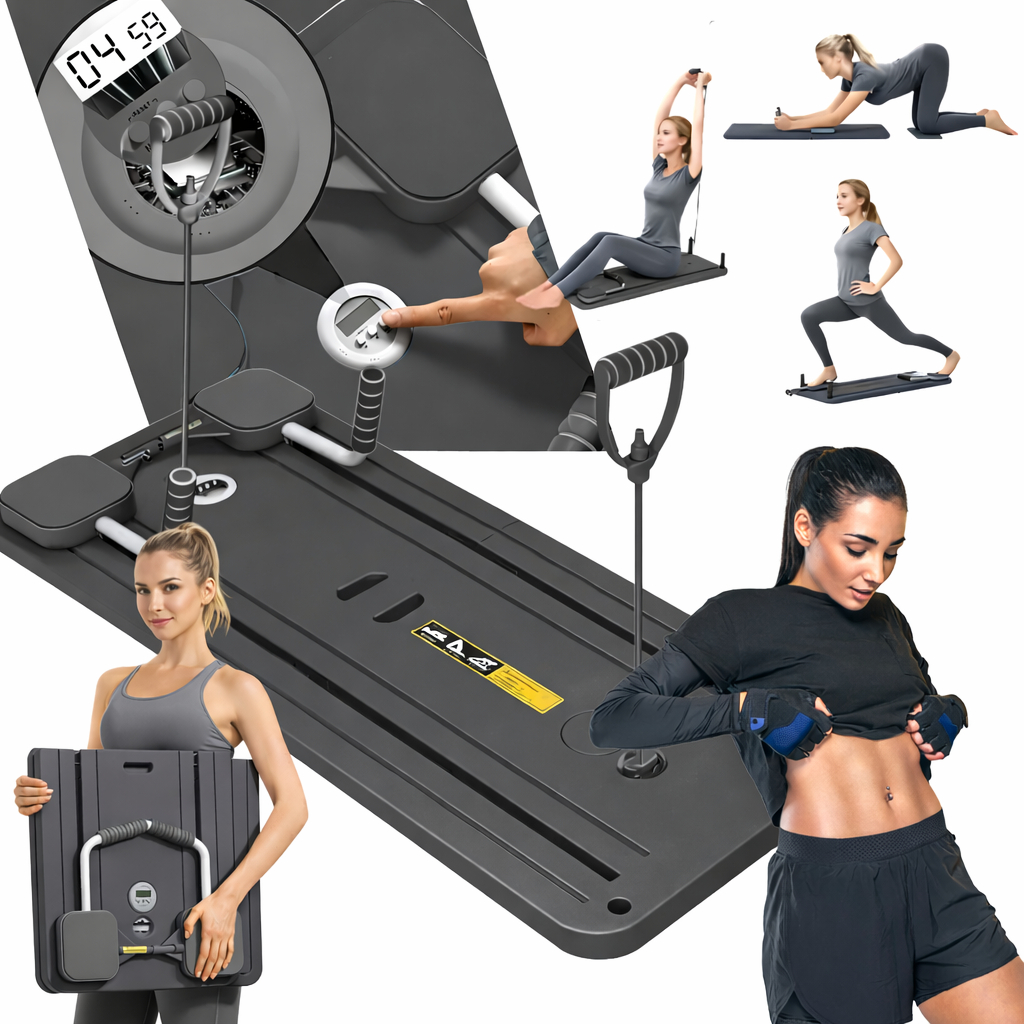 DESKA DO PILATESU ĆWICZEŃ REFORMER PILATES MATA TAŚMY OPOROWE TIMER [REFORMER1]