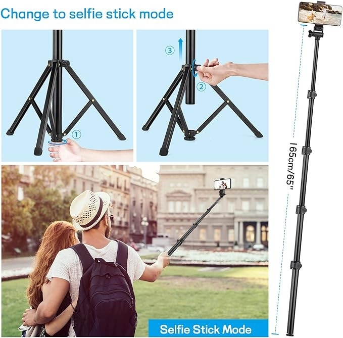 Statyw do smartfona aluminiowy 2 w 1, selfiestick , Victiv P10