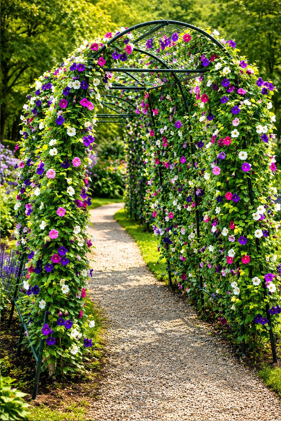 Pergola Ogrodowa 230 cm Stelaż Pod Róże Pnącza Metalowa