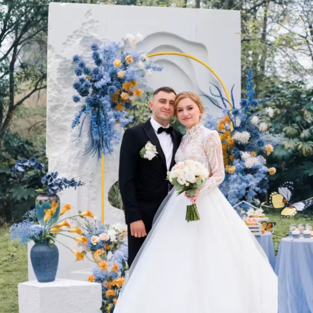 ZESTAW STELAŻ ZŁOTY ŁUK 2M + POKROWIEC RÓŻOWY NA STELAŻ DO ZDJĘC ŚLUB URODZINY SESJA [STELAZ2-P5]