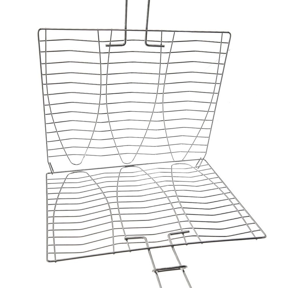 Ruszt do grillowania ryby metalowy 28x55,5 cm